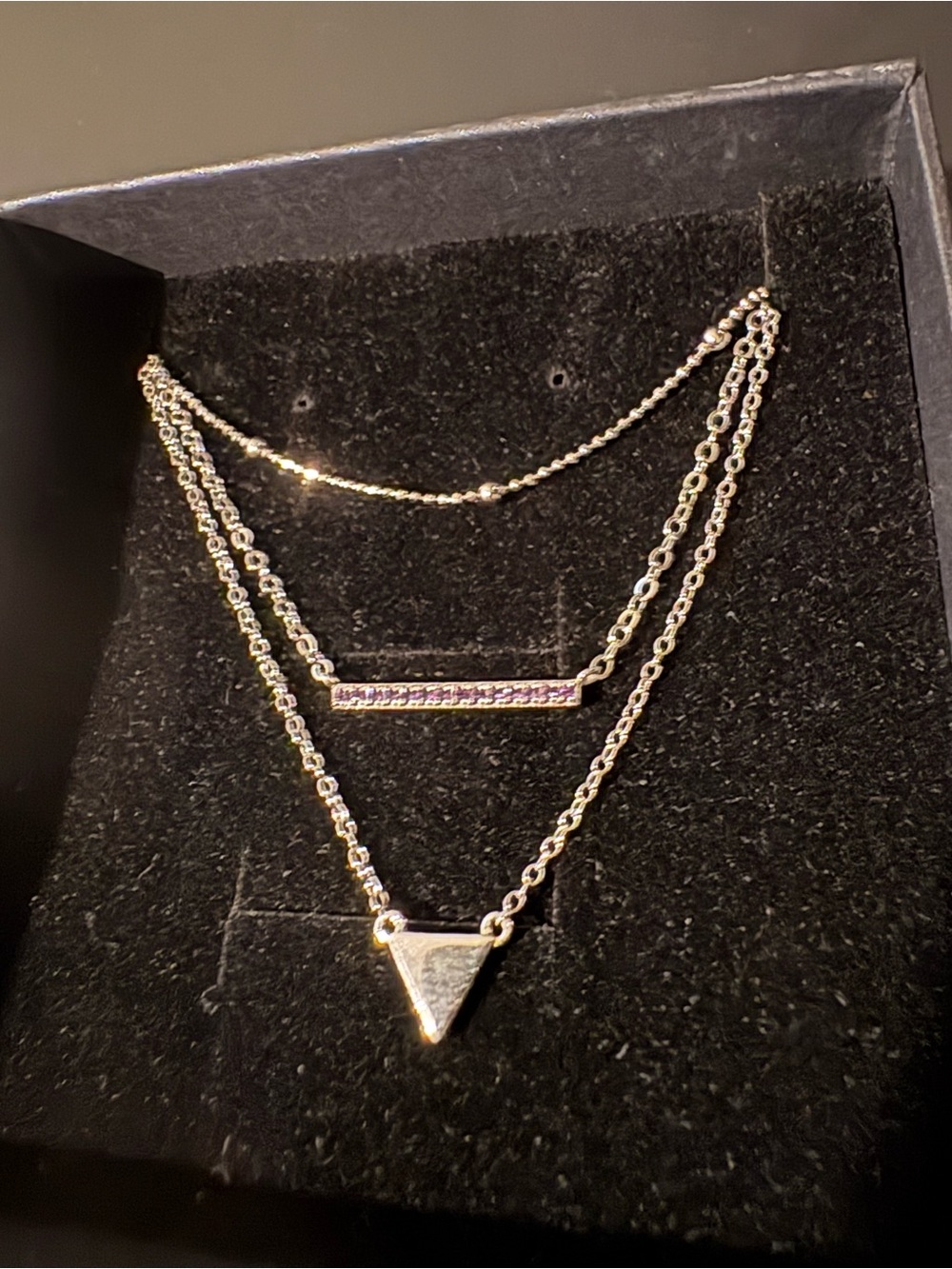 Kay Jewelers Women’s Amethyst Layered Necklace Sterling Silver 21” $30.00